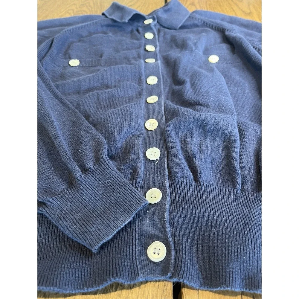 JH collectibles‎ Cotton Sweater Cardigan Navy M Medium Women's